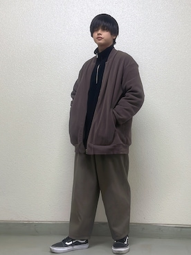 「LAKOLE（ラコレ）のアイテム（ブルゾン）」を使った、hide158さん（メンズ・160cm）の冬コーディネート