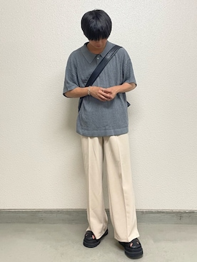 「Ellno Loset（エルノロゼット）のアイテム（ブレスレット）」を使った、hide158さん（メンズ・158cm）の夏コーディネート