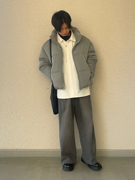 「Loose/ルース（ルース）のアイテム（ダウンジャケット/コート）」を使った、hide158さん（メンズ・158cm）の冬コーディネート