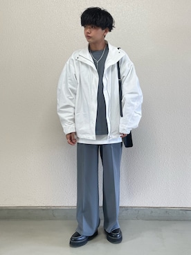 「いまどきジャケット写真」｜「アイテム（ナイロンジャケット）」を使った、hide158さん（メンズ・159cm）の春コーディネート
