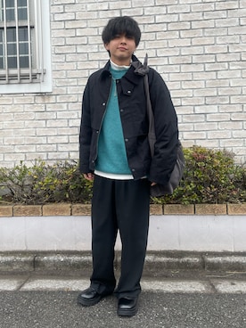 「ADAMASTE（アダマスト）のアイテム（トップス）」を使った、hide158さん（メンズ・158cm）の冬コーディネート