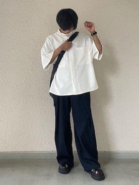 「Ellno Loset（エルノロゼット）のアイテム（ブレスレット）」を使った、hide158さん（メンズ・158cm）の夏コーディネート