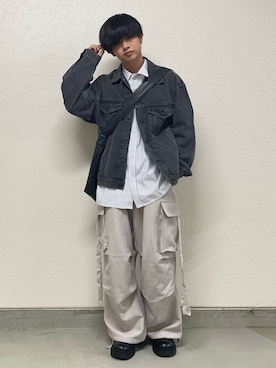 「ADAMASTE（アダマスト）のアイテム（トップス）」を使った、hide158さん（メンズ・158cm）の秋コーディネート