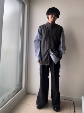 「epnok（エプノック）のアイテム（ベスト）」を使った、hide158さん（メンズ・158cm）の春コーディネート