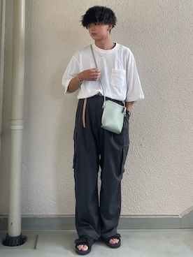「Ellno Loset（エルノロゼット）のアイテム（ブレスレット）」を使った、hide158さん（メンズ・158cm）の夏コーディネート