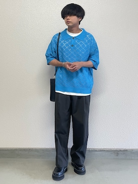 「Ellno Loset（エルノロゼット）のアイテム（ブレスレット）」を使った、hide158さん（メンズ・158cm）の春コーディネート