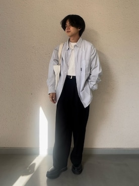 「ADAMASTE（アダマスト）のアイテム（トップス）」を使った、hide158さん（メンズ・158cm）の春コーディネート