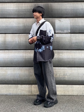 「ADAMASTE（アダマスト）のアイテム（パンツ）」を使った、hide158さん（メンズ・158cm）の秋コーディネート