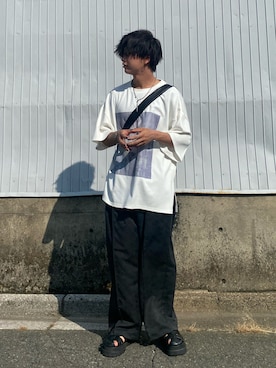 「グラフィックＴ」｜「アイテム（その他）」を使った、hide158さん（メンズ・158cm）の夏コーディネート