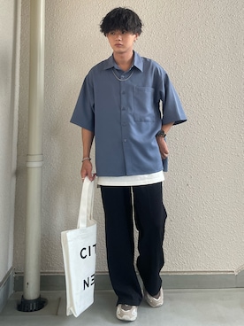 「Ellno Loset（エルノロゼット）のアイテム（ブレスレット）」を使った、hide158さん（メンズ・158cm）の夏コーディネート