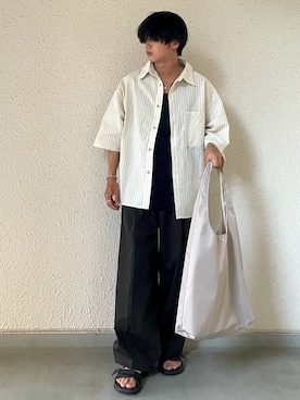 「LAKOLE（ラコレ）のアイテム（バッグ）」を使った、hide158さん（メンズ・158cm）の夏コーディネート