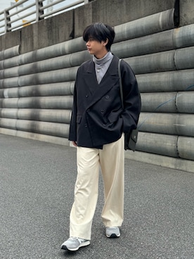 「epnok（エプノック）のアイテム（テーラードジャケット）」を使った、hide158さん（メンズ・158cm）の春コーディネート