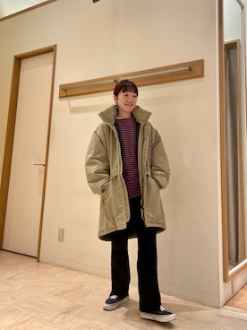 「モンスターパーカー」｜「アイテム（その他アウター）」を使った、ほこさん（レディース・158cm）の冬コーディネート