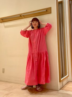 「FREDY&GLOSTER」｜「アイテム（シャツワンピース）」を使った、ほこさん（レディース・158cm）の春コーディネート