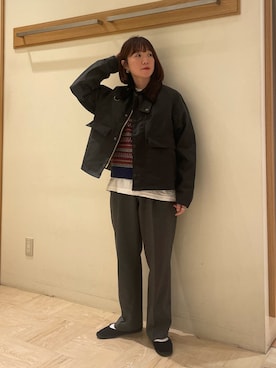 「GEVACO」｜「アイテム（ベスト）」を使った、ほこさん（レディース・158cm）の秋コーディネート