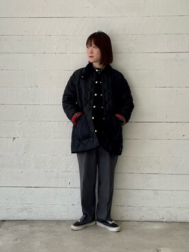 「Traditional Weatherwear」｜「アイテム（ブルゾン）」を使った、ほこさん（レディース・158cm）の秋コーディネート