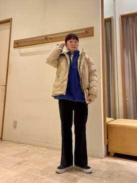 「THE SHINZONE（ザ　シンゾーン）のアイテム（スラックス）」を使った、ほこさん（レディース・158cm）の冬コーディネート