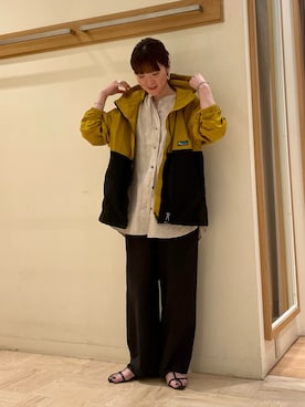 「いまどきジャケット写真」｜「アイテム（マウンテンパーカー）」を使った、ほこさん（レディース・158cm）の春コーディネート