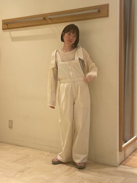 「fredy emue（フレディエミュ）のアイテム（サロペット/オーバーオール）」を使った、ほこさん（レディース・158cm）の夏コーディネート