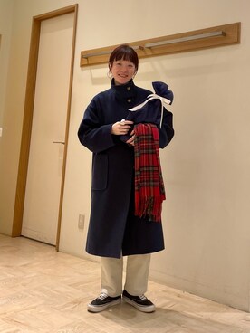 「GEVACO」｜「アイテム（その他アウター）」を使った、ほこさん（レディース・158cm）の冬コーディネート