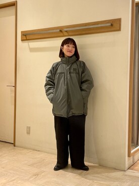 「重ね着ベストシーズン」｜「アイテム（ダウンジャケット/コート）」を使った、ほこさん（レディース・158cm）の秋コーディネート