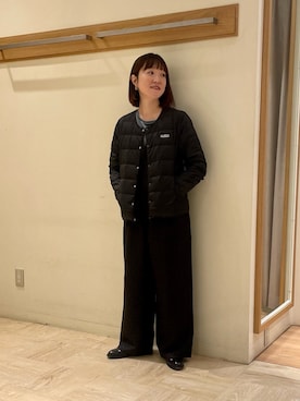 「重ね着ベストシーズン」｜「アイテム（オールインワン・サロペット）」を使った、ほこさん（レディース・158cm）の秋コーディネート