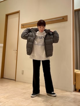 「THE SHINZONE（ザ　シンゾーン）のアイテム（スラックス）」を使った、ほこさん（レディース・158cm）の冬コーディネート