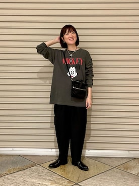 「GLOSTER（グロスター）のアイテム（バッグ）」を使った、ほこさん（レディース・158cm）の秋コーディネート