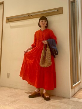 「GEVACO」｜「アイテム（ワンピース/ドレス）」を使った、ほこさん（レディース・158cm）の春コーディネート