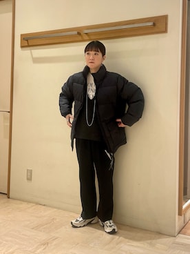 「アイテム（ダウンジャケット/コート）」を使った、ほこさん（レディース・158cm）の冬コーディネート