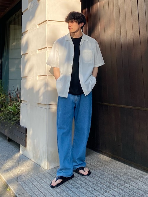 メンズ デニムパンツ ストリート ストレート カジュアル K00075 デニムパンツ メンズ デニム ジーンズ ワイドパンツ コットン 綿