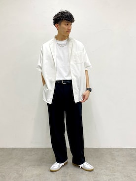 「リネン」｜coen はたなかさん（メンズ・173cm・20代）の夏コーディネート