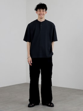 「ヘンリーネック」｜coen はたなかさん（メンズ・173cm・20代）の夏コーディネート