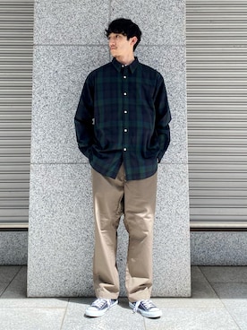 「coen（コーエン）のアイテム」を使った、coen はたなかさん（メンズ・173cm）の秋コーディネート