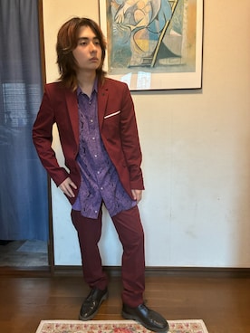 「アイテム（テーラードジャケット）」を使った、death666ttさん（メンズ・160cm）の夏コーディネート