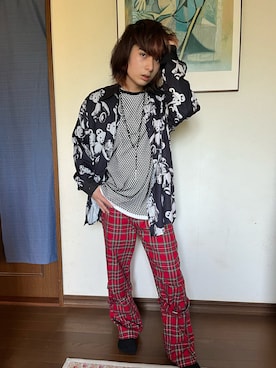 「SPINNS(スピンズ)のアイテム(パンツ)」を使った、death666ttさん(メンズ・160cm)の夏コーディネート