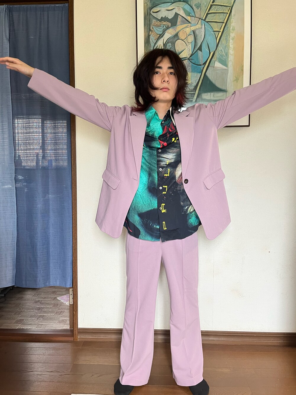 「Paul Smithのアイテム（シャツ/ブラウス、グリーン系）」を使った、death666ttさん（メンズ・160cm）の夏コーディネートの1枚目の写真