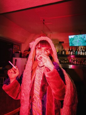 「ANNA SUI（アナスイ）のアイテム（帽子）」を使った、Rovaさん（レディース・153cm）の夏コーディネート