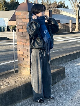 「アイテム（キーホルダー）」を使った、くもるさん（メンズ・166cm）の冬コーディネート