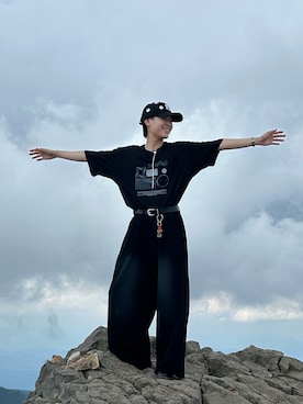 「アイテム（スウェットパンツ）」を使った、くもるさん（メンズ・166cm）の夏コーディネート