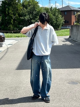 「アイテム（トートバッグ）」を使った、くもるさん（メンズ・166cm）の秋コーディネート