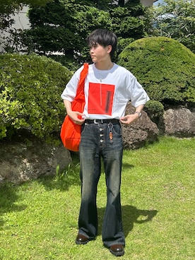 「アイテム（キーケース/キーアクセサリー）」を使った、くもるさん（メンズ・166cm）の夏コーディネート