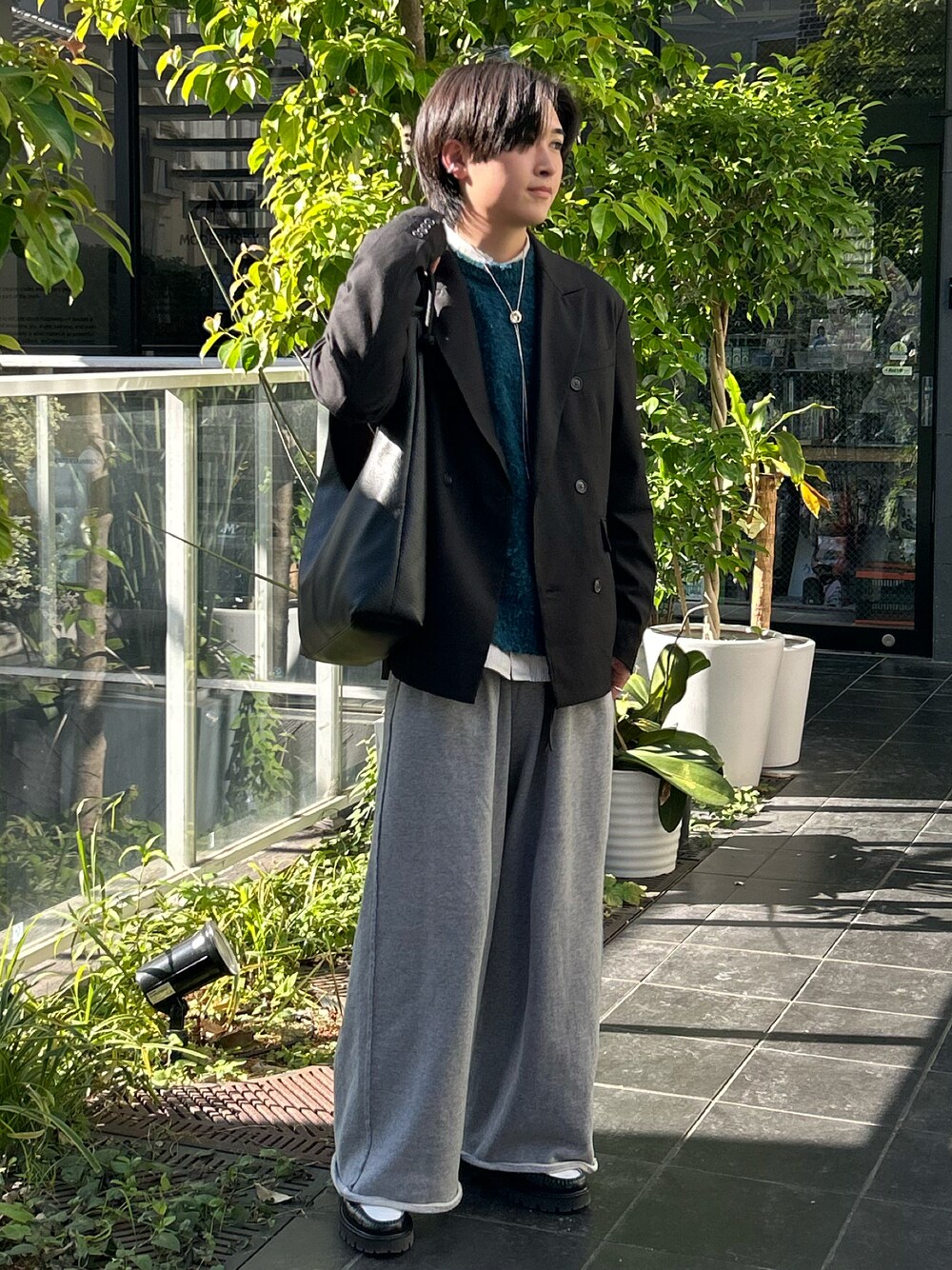 LURAKU】 Synthetic Leather Rope Handle Bag / シンセティックレザー