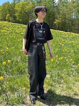 「LIDNM（リドム）のアイテム」を使った、くもるさん（メンズ・167cm）の夏コーディネート