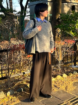 「アイテム（バッグ）」を使った、くもるさん（メンズ・166cm）の冬コーディネート