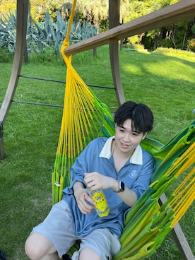 「MSG（エムエスジー）のアイテム」を使った、くもるさん（メンズ・166cm）の夏コーディネート