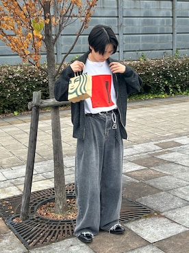 「アイテム（キーホルダー）」を使った、くもるさん（メンズ・166cm）の秋コーディネート