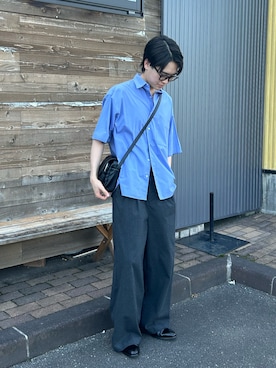 「アイテム（メガネ）」を使った、くもるさん（メンズ・166cm）の秋コーディネート