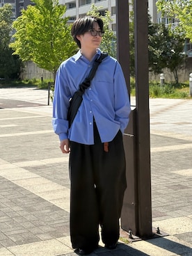 「LIDNM（リドム）のアイテム」を使った、くもるさん（メンズ・167cm）の夏コーディネート