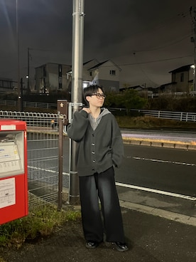 「SINSS（シンス）のアイテム（スウェットパンツ）」を使った、くもるさん（メンズ・166cm）の春コーディネート